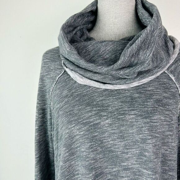 Free People Beach Funnel Neck Pullover in Heathered Gray - Picture 2 of 7